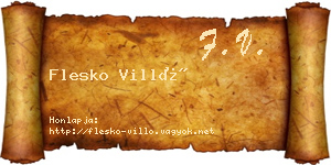 Flesko Villő névjegykártya